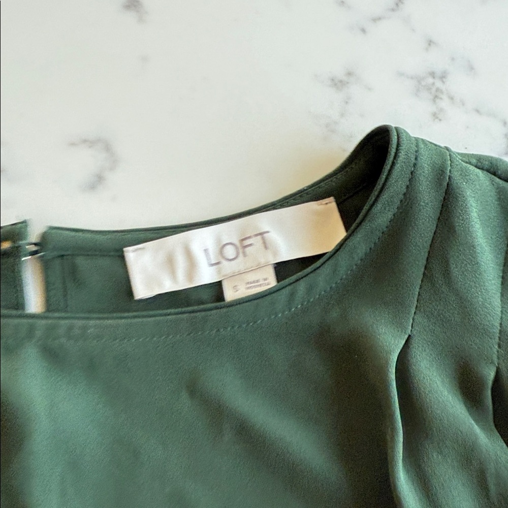 Loft Elegant Blouse With Button Ruffle Cuffs - image 2